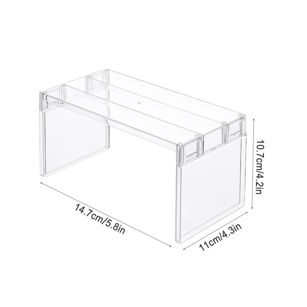 Refrigerator Organizer Shelf Rack Stackable Clear Storage Rack for Cabinet
