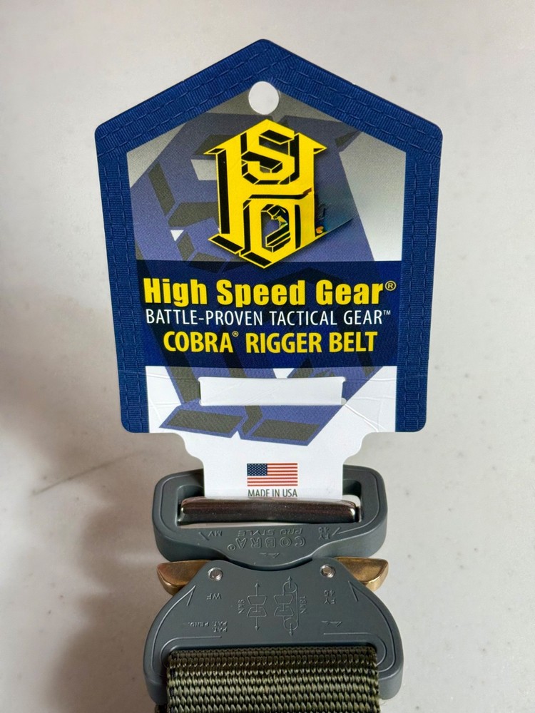 HSGI Cobra Rigger Belt 1.75" w/ Loop inner Size Medium Olive Drab