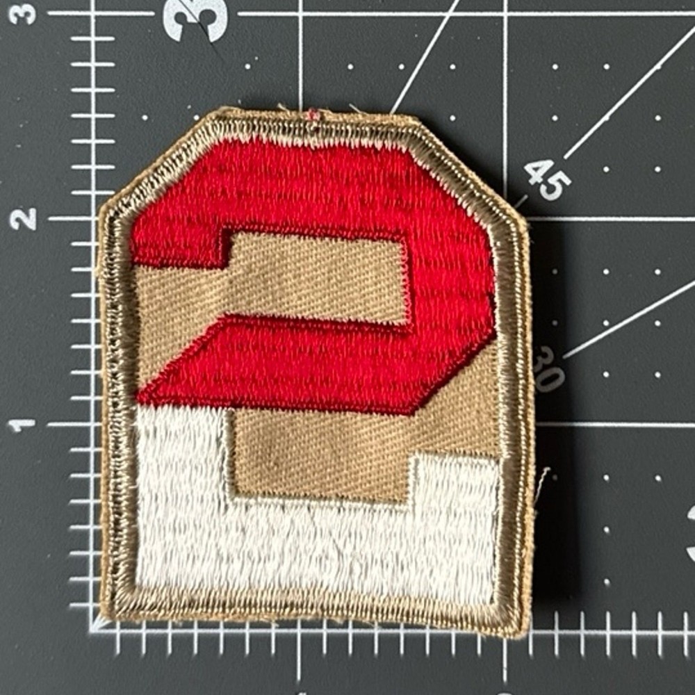 WW2 2nd Army Tan Linen Patch - #1002