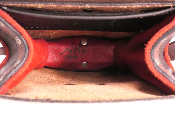 Tooled Leather Messenger Bag