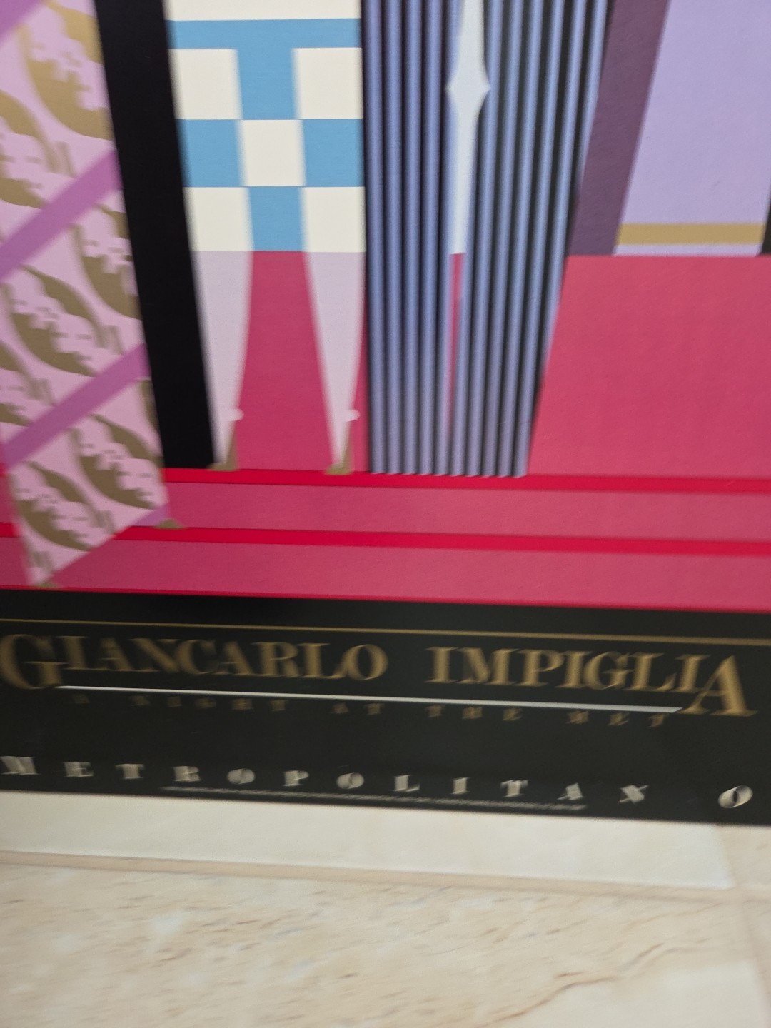 1984 GIANCARLO IMPIGLIA The Met Opera Poster On Board 25" × 30"