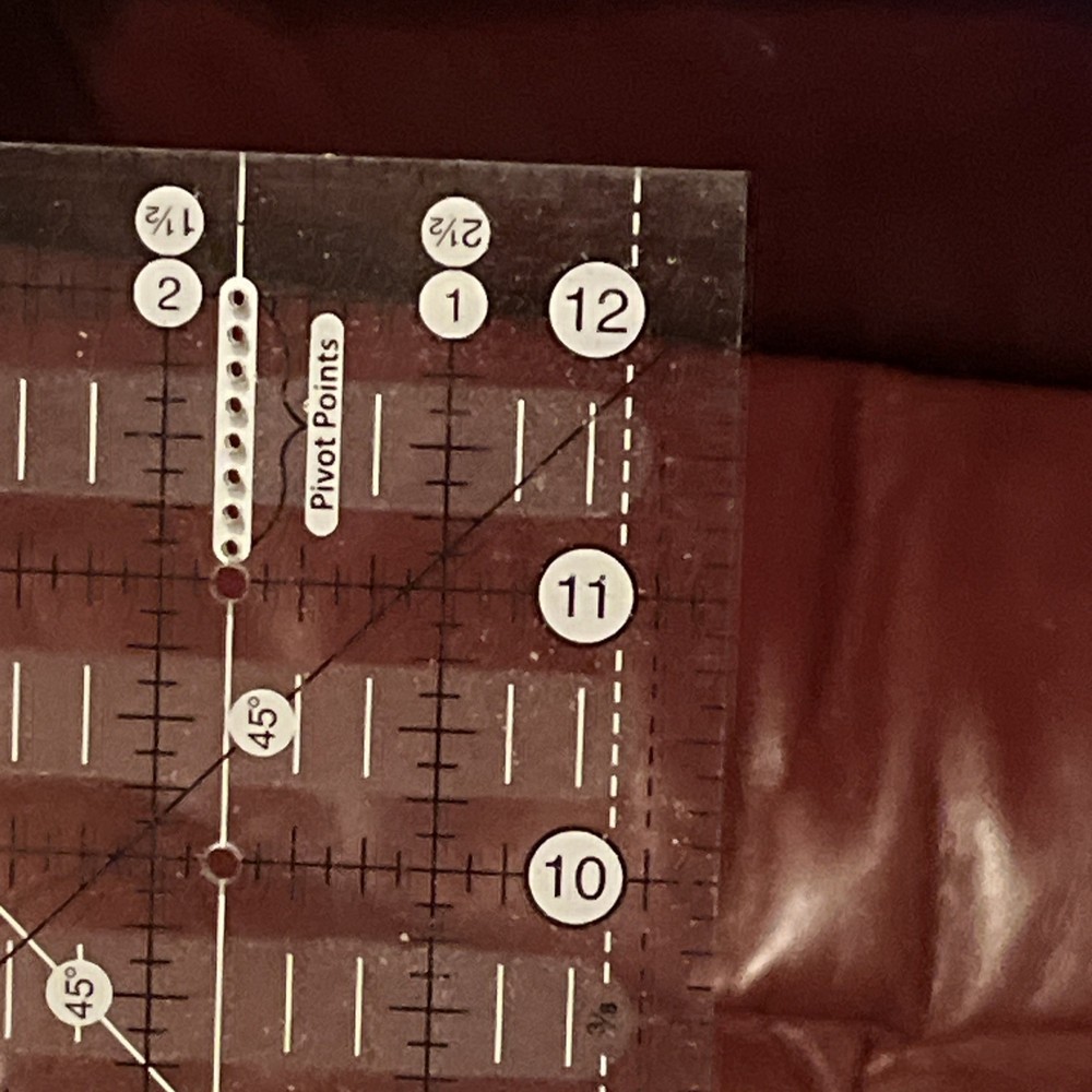 Creative Grids Quick Trim and Circle Sewing and Quilting Ruler CGRMT1