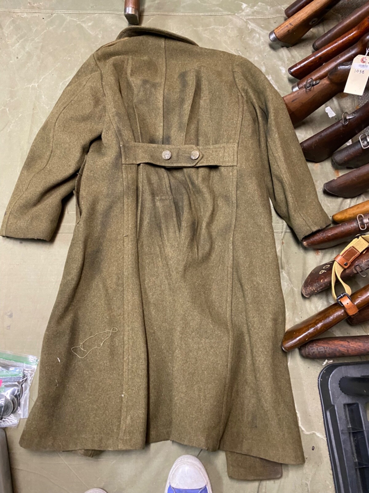 ORIGINAL WWII US ARMY WINTER M1938 GREATCOAT OVERCOAT- LARGE 44R