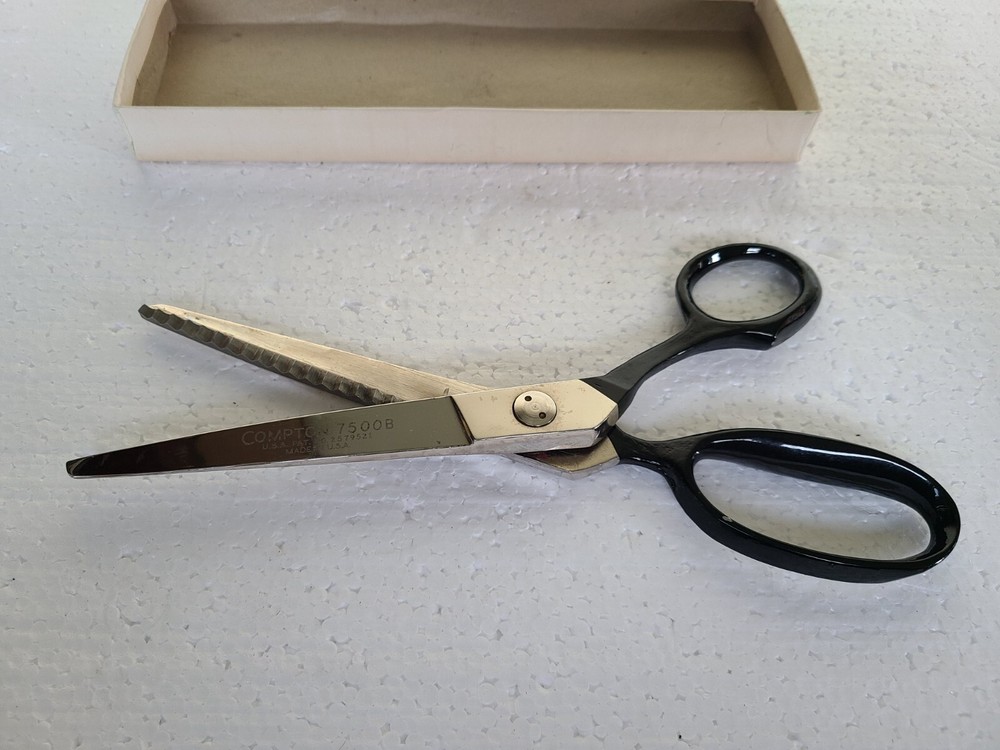 Vtg Compton 7500B Pinking Shears Floating Action, Made In USA