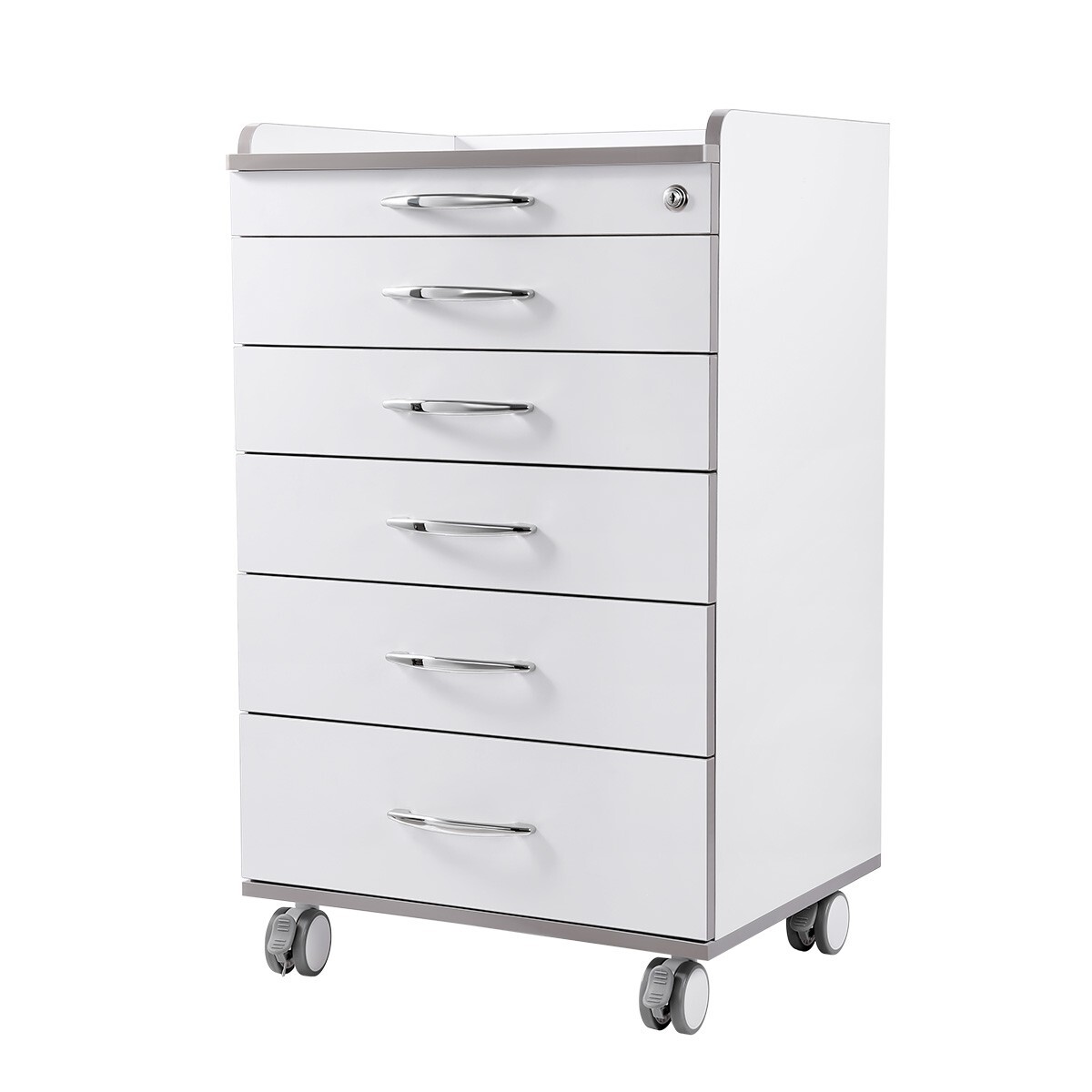 5 Drawers Dental Medical Storage Cabinet Mobile Rolling Utility Storage Cart