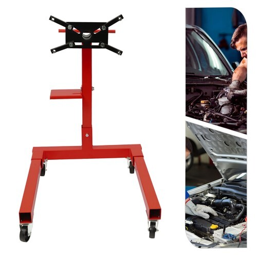Rotating Engine Stand 360° Adjustable Head 1,250 lb Capacity Red