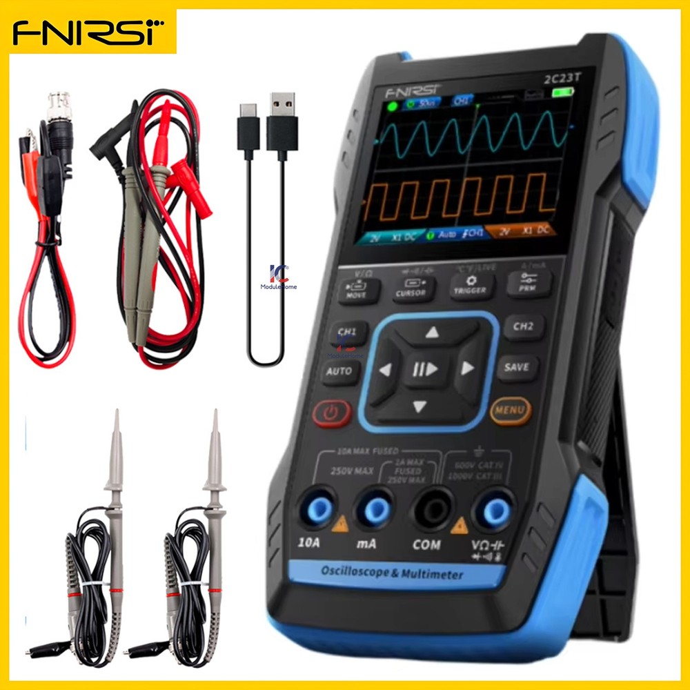 FNIRSI Handheld Digital Oscilloscope Multimeter Function Signal Generator 2C23T