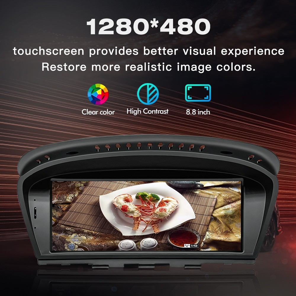 8.8" CarPlay Linux WIFI Touch Screen Android Radio For BMW E60 E61 E90 E91 CCC