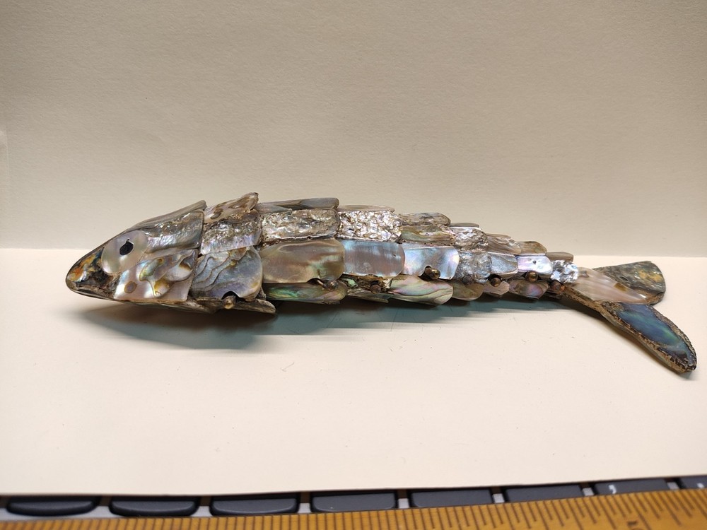 Vintage Abalone Fish Bottle Opener Articulated