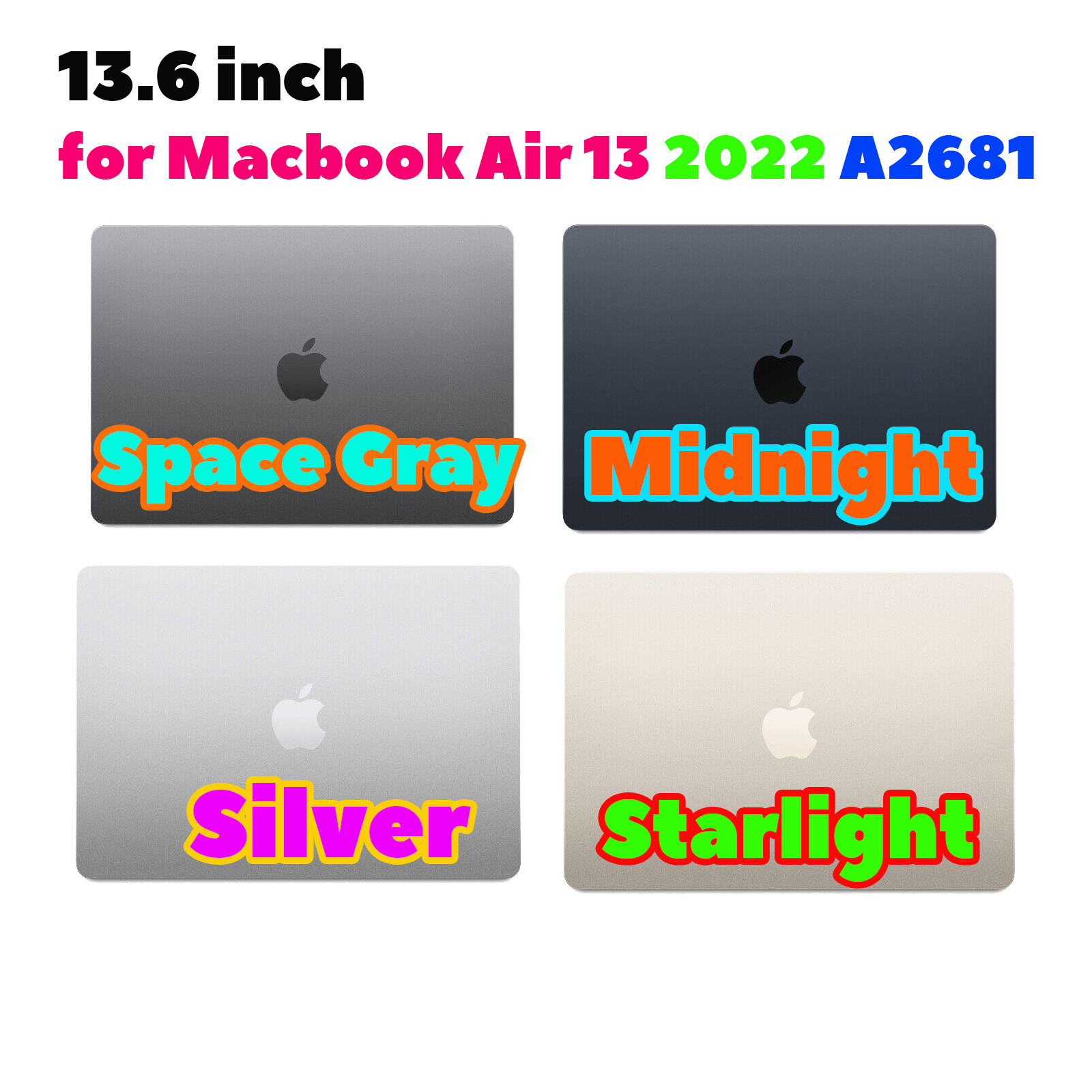 LCD for Macbook Air Retina 13.6" M3 A3113 Full LCD Screen Display 2024 True Tone