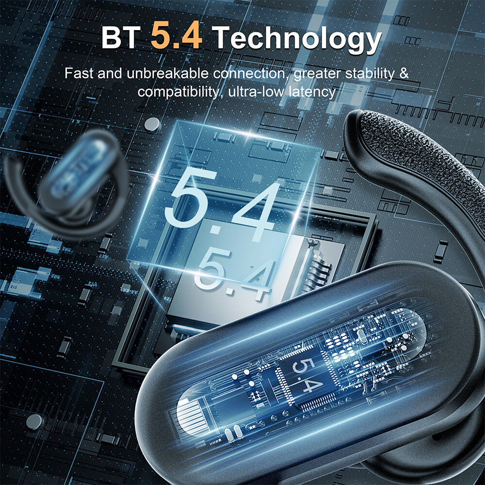 Mpow Wireless Bluetooth 5.4 Earbuds Sport Earphone Ear-hook Earbuds Touch In-Ear