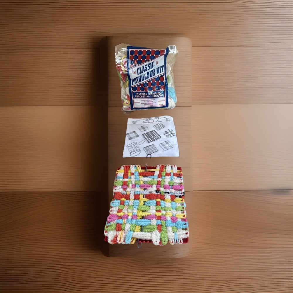 Classic Potholder Kit, Loom Hook & Loops, Original Package, Weave Braid