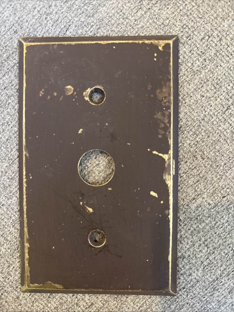 4 Antique Solid Brass Switch Plate Covers - All Different Styles