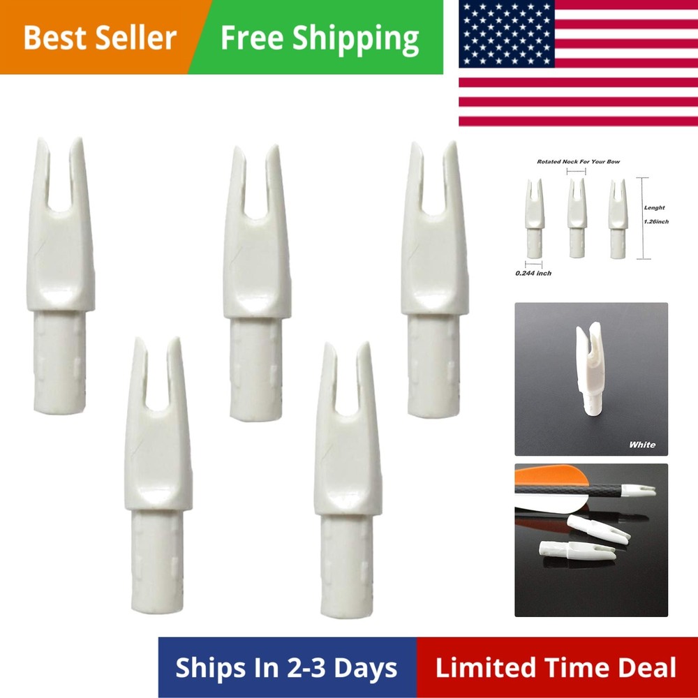 60-Pack Arrow Nocks | 0.246'' Inserts for Archery | Multicolor Selection