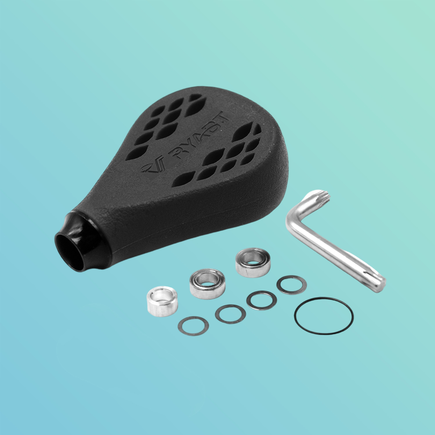 RYABT 35mm-BK TPE Flat Reel Power Knob For Shimano Nasci FC 1000-5000 Curado SLX