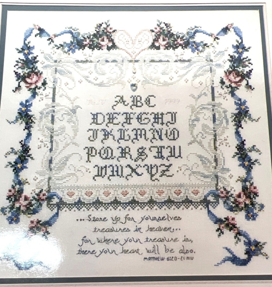 1999 Creative Arts Commemorative Cross-Stitch Sampler Pattern "Treasures