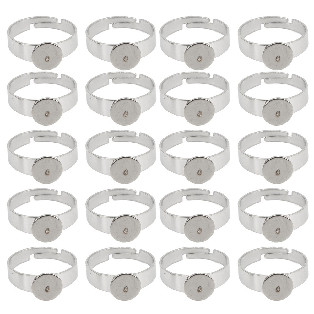 Adjustable Ring Blanks Ring Blanks 8mm Base Diameter 20PCS For Rings For