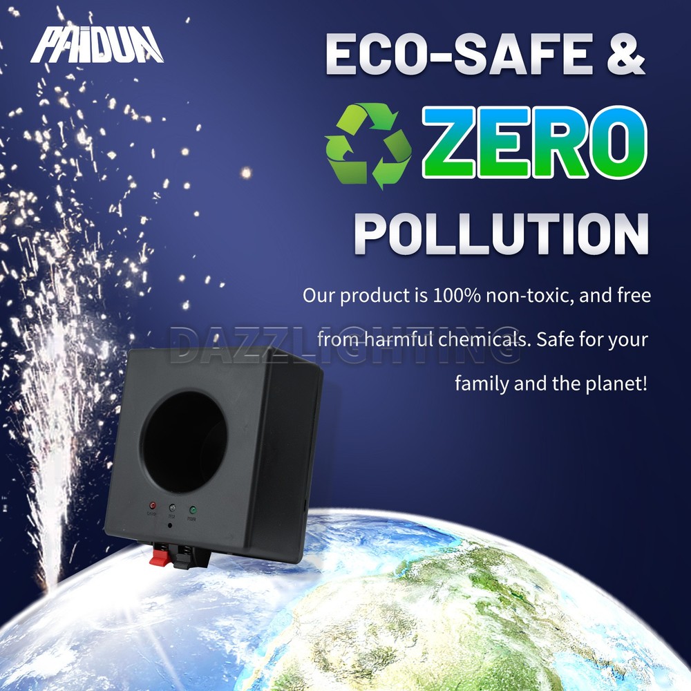 PAIDUN 8PCS Cold Spark Machine Firework Effect Base + 2PCS Remote Controller