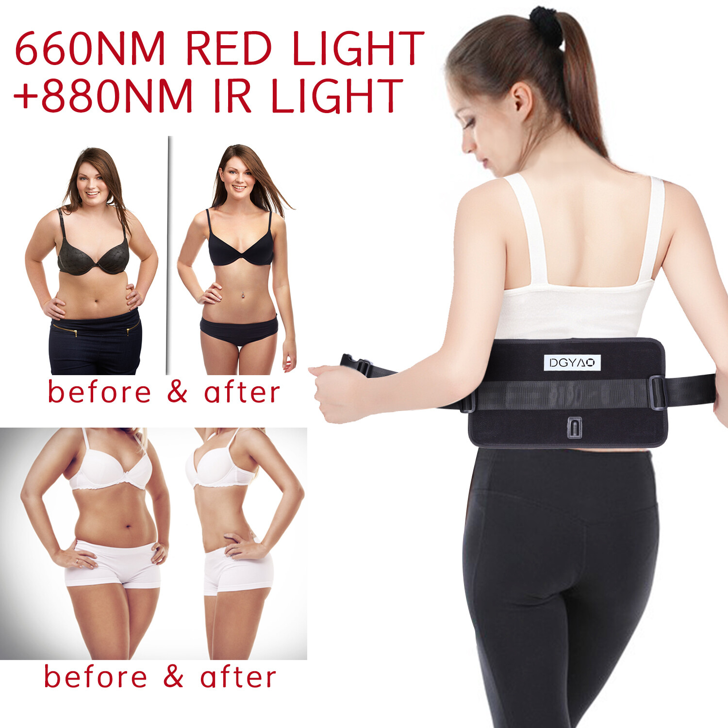 880nm Infrared Red Light Therapy Device Waist Belt For Arthritis Pain Relief