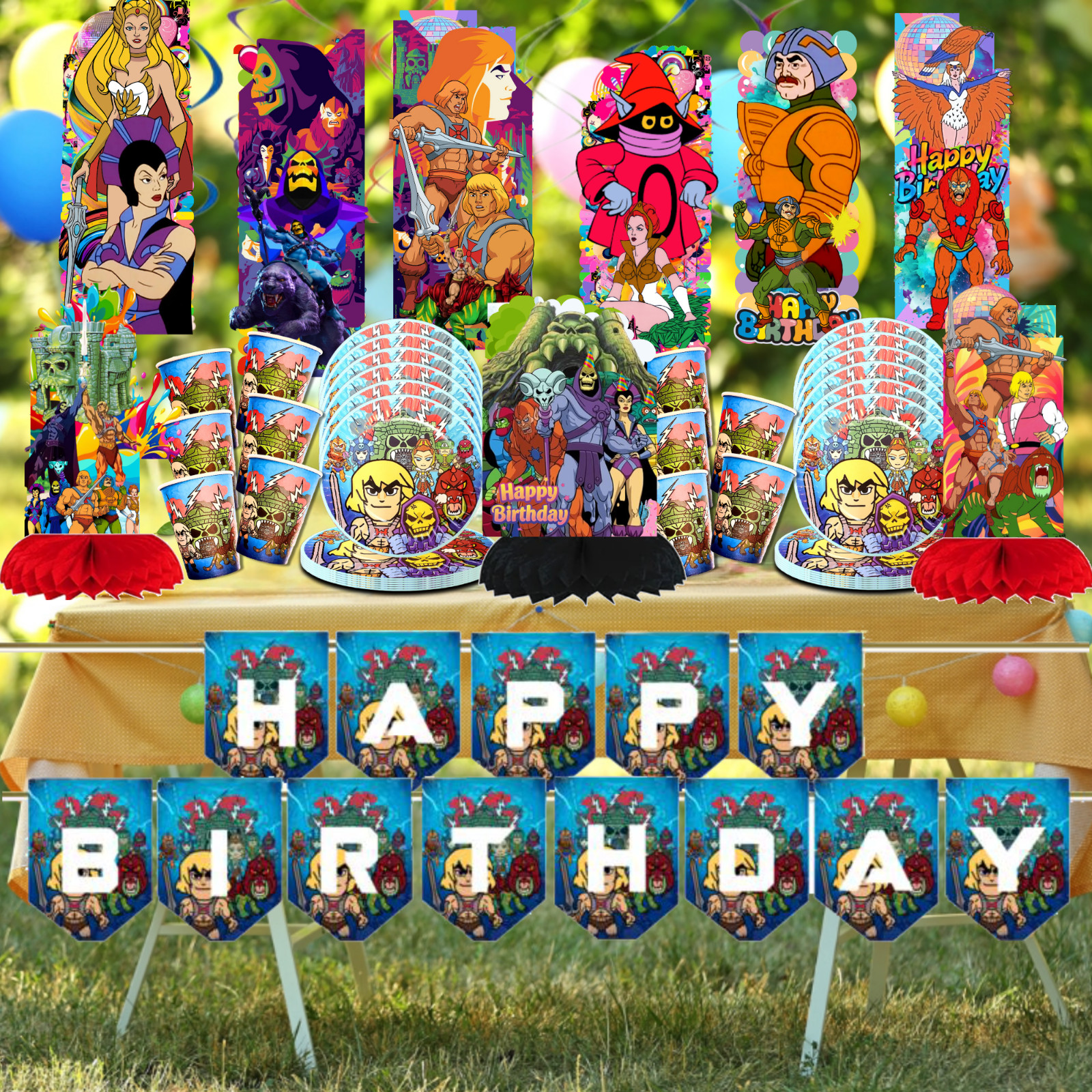 He man masters universe birthday party supplies centerpiece decoration balloon