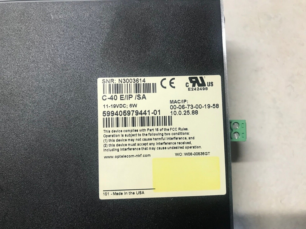 Siqura Optelecom-NKF C-40 E /IP /SA One-Channel IP Video Encoder Decoder