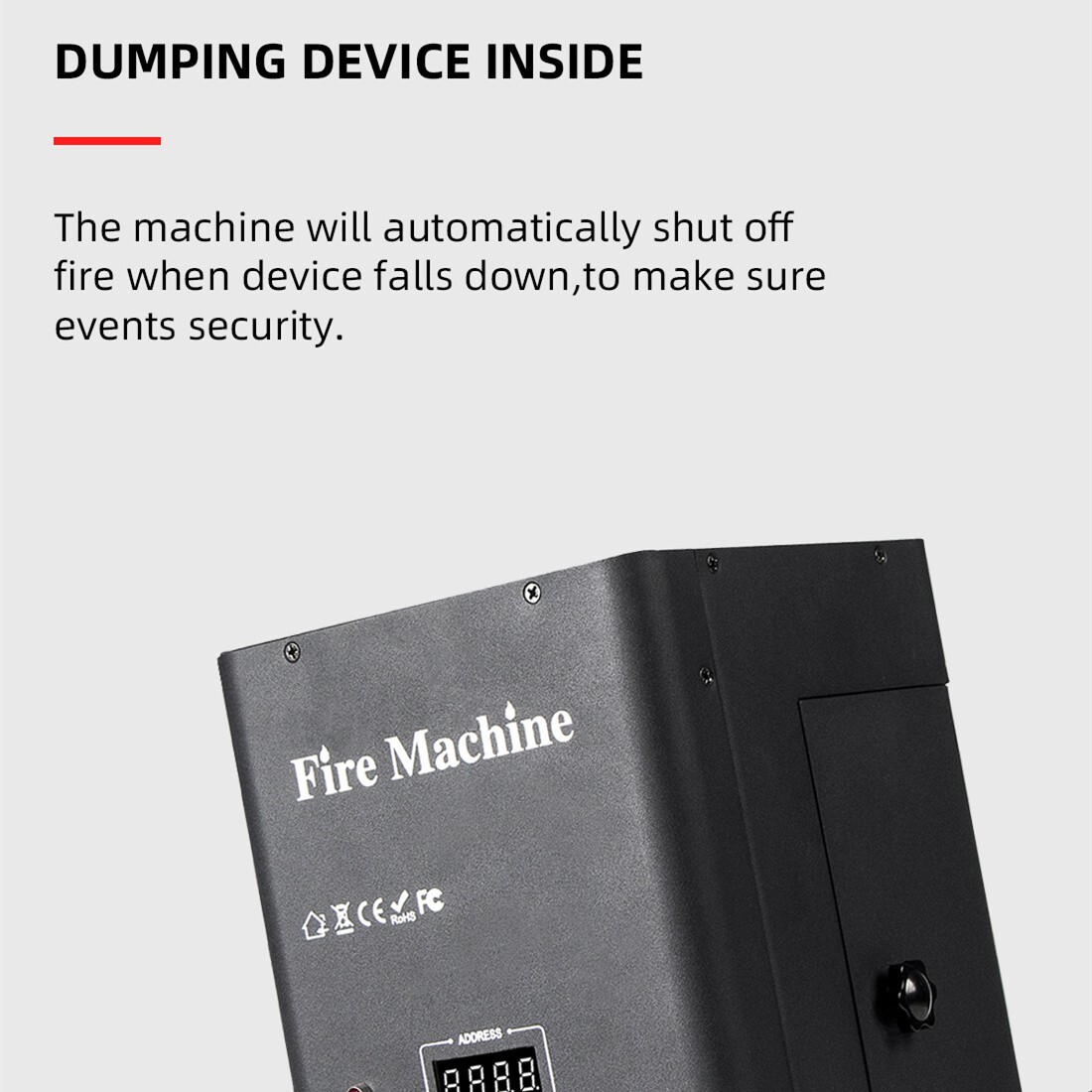 MOKA DMX Fire Machine for Stage Flame Machine Flamethrower Jet 10FT Safety