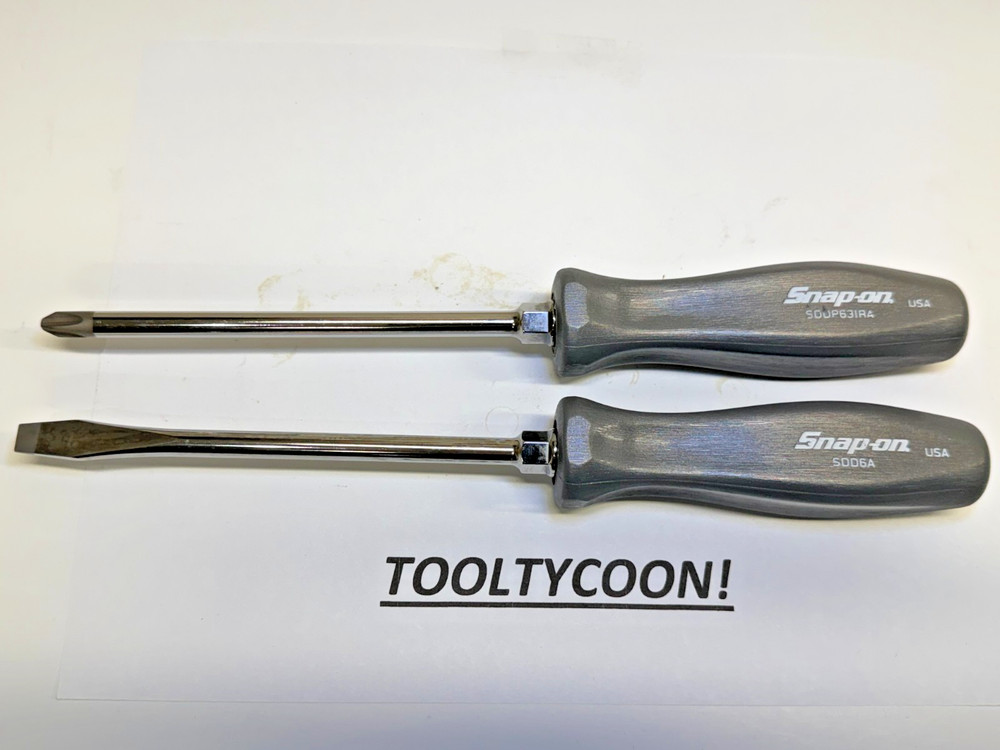 Snap-on Tools USA NEW DARK TITANIUM 2pc  Hard Handle Screwdriver Set