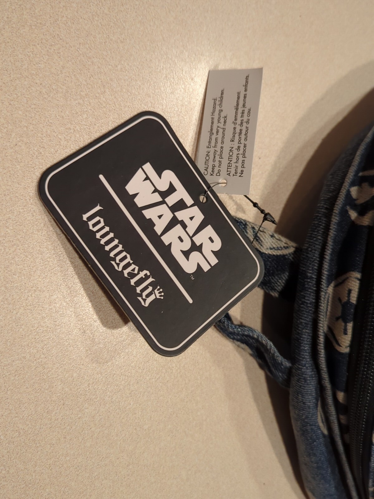 Star Wars Denim Imperial Insignia Backpack- Disney- Loungefly- Rebel-Adjustable