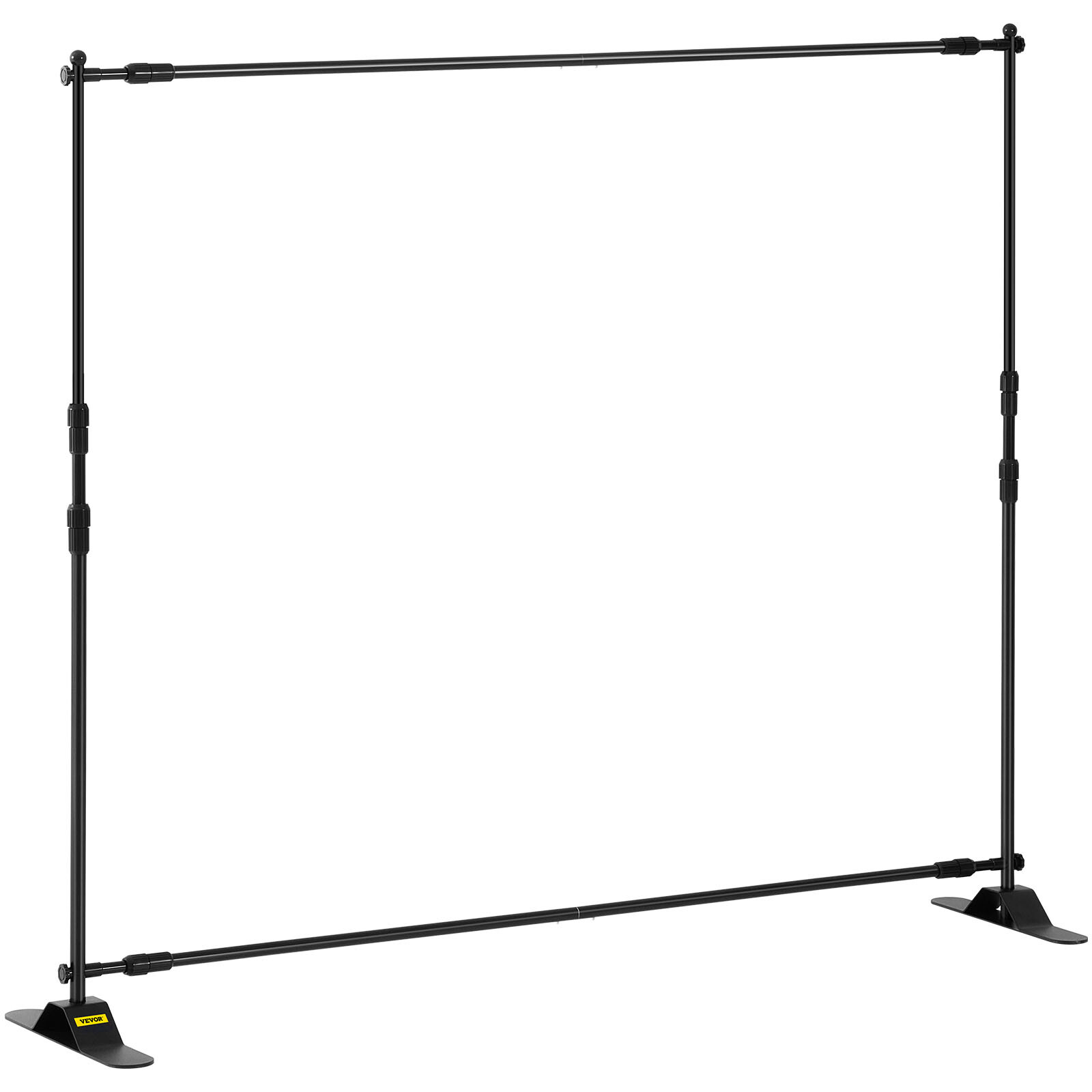 8x10Ft Banner Stand Heavy-Duty Backdrop Stand Telescopic Adjustable Repeat Step