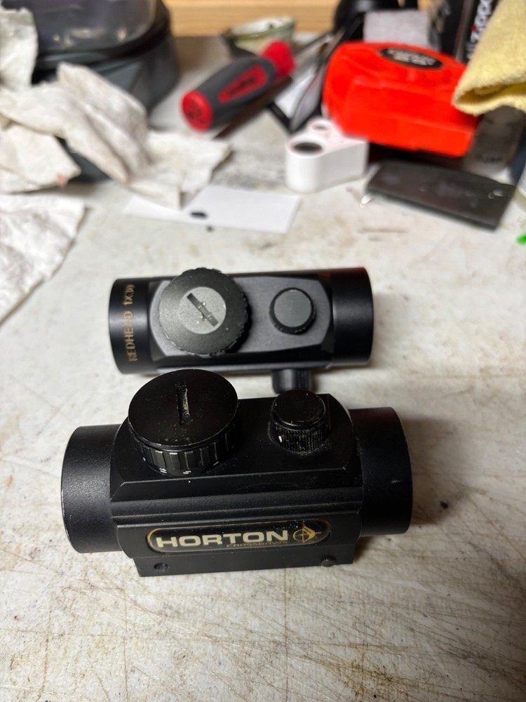 Horton Crossbow Red Dot Scope & Red Head red dot scope working