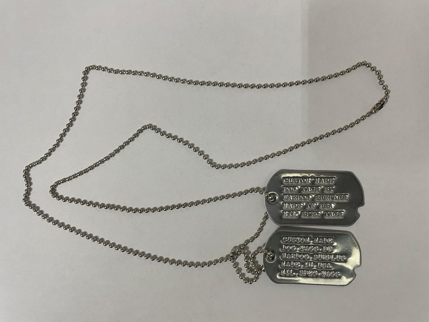 Real WW2 / Vietnam Era Notched Military Personalized Dog Tag Set Army USMC NAVY