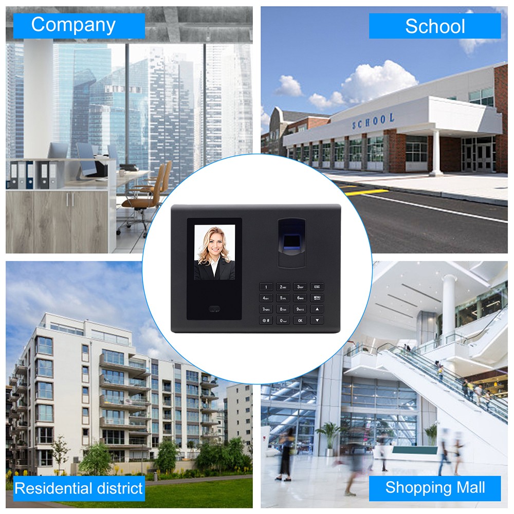 Biometric Time Clock Attendance Machine For Employees Access Control DVPF