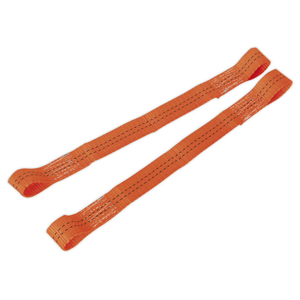 Sealey Tie Down Securing Loop Polyester Webbing Breaking Strain 2000kg 2pc TDL01