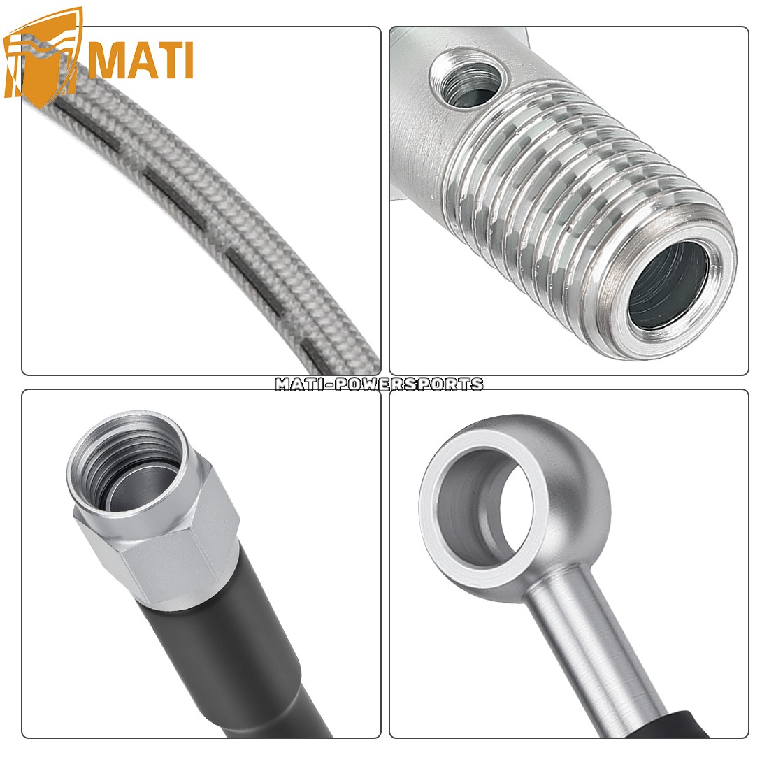 "+3" Front Brake Hose Lines Kit for Suzuki Quadsport Z400 LTZ400 LTZ400Z 2003-08