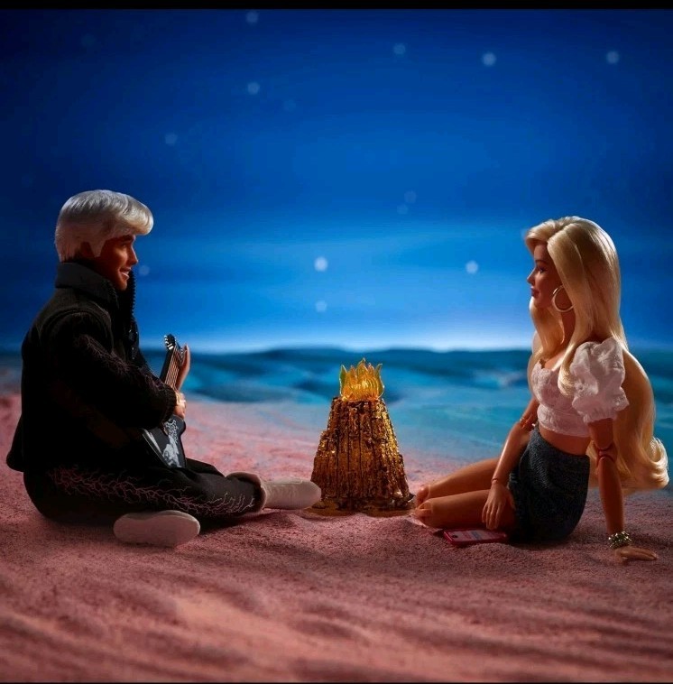 Barbie The Movie Barbie and Ken Campfire Scene 2-Pack NEW Free Shipping