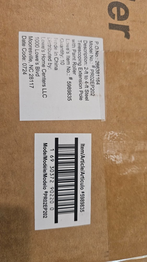 Project Source 2.2-ft to 4-ft Telescoping Threaded Extension Pole - 10 Pack