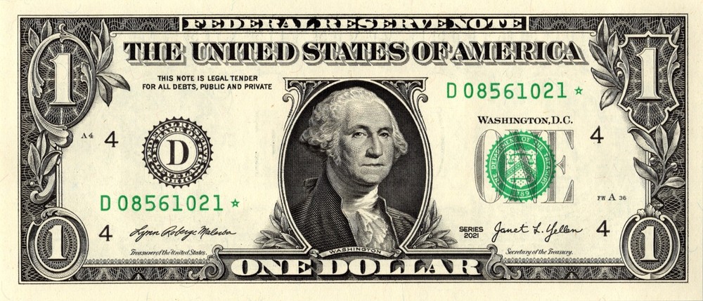 2021 D Star Note One Dollar Bill Regular Run Pack Note D08561021*
