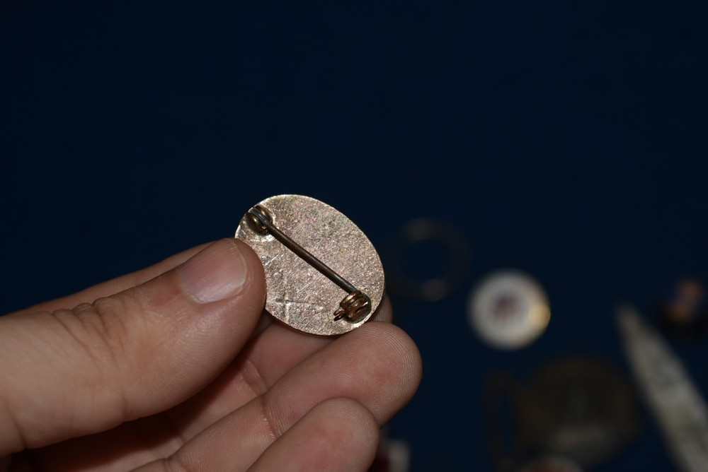 Vintage WWII Junk Drawer Mixed Lot Belt Buckles Red Cross Badges Collar Tabs DUI