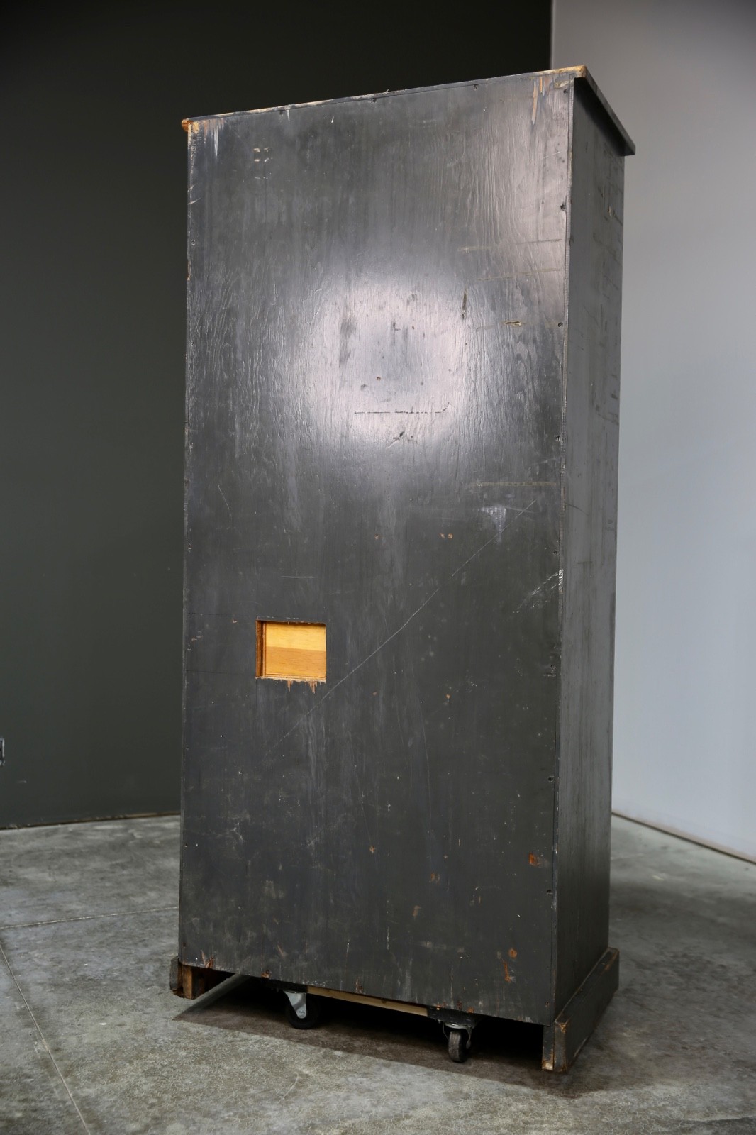 Antique Card Catalog Wood Apothecary Cabinet industrial vintage drawer cubby