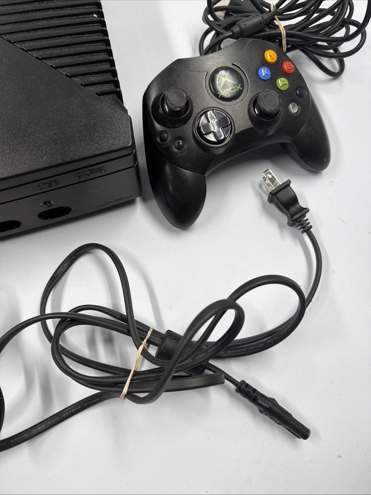 Microsoft Original Xbox - Black Console Complet Cable And One Controller
