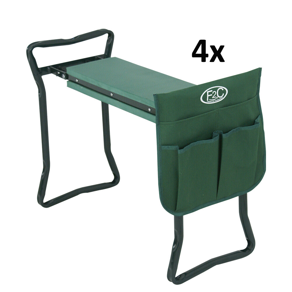 4X Foldable Kneeler Garden Bench Stool Pad Kneeling Tool Pouch Soft Cushion Seat