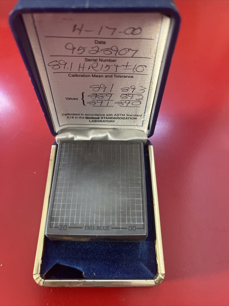 Hardness test block for 15T Scale