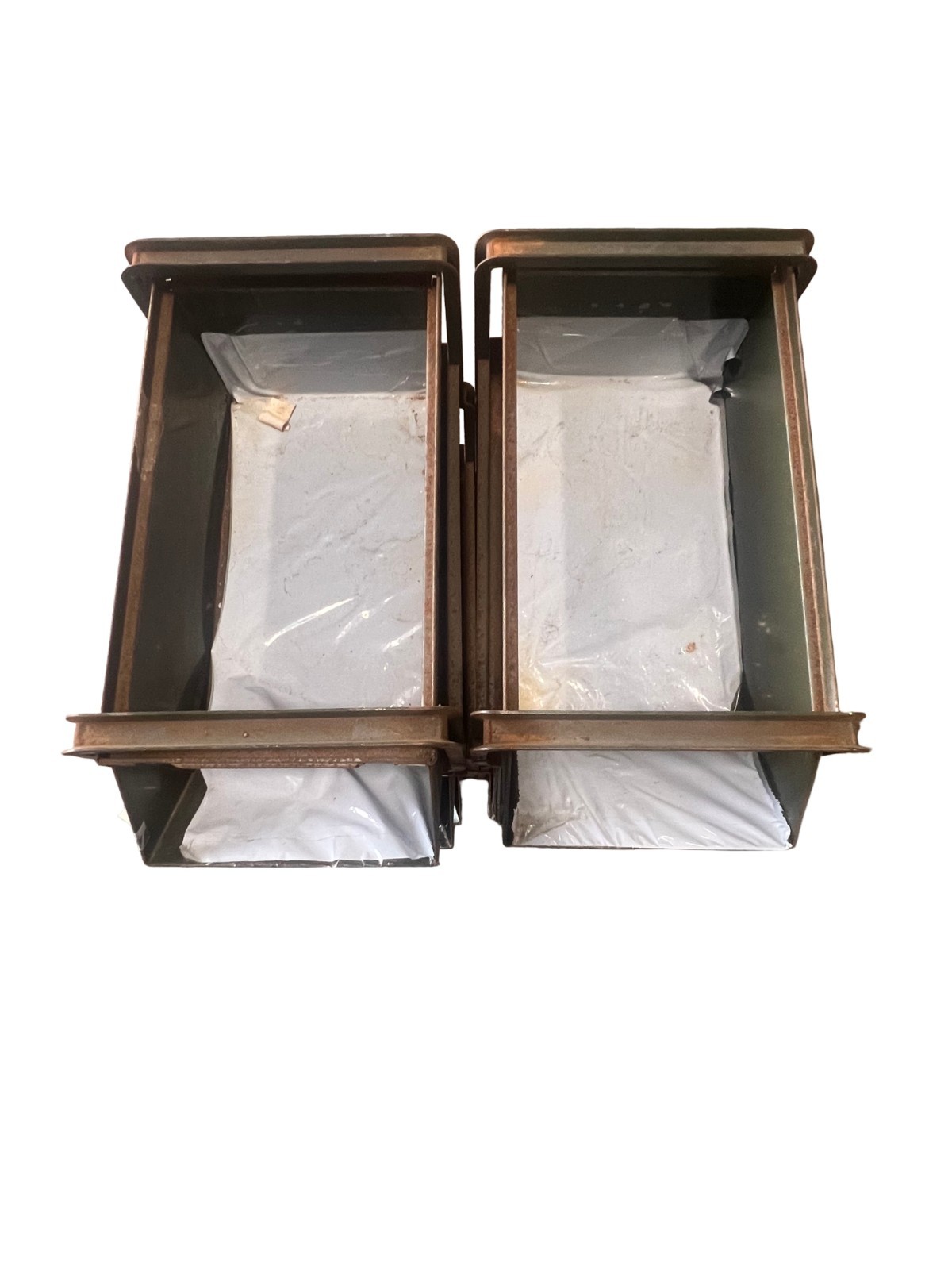 Steel Storage Drawers w/Stackable Frame Old Green L:20" x W:10" x H:8.5"