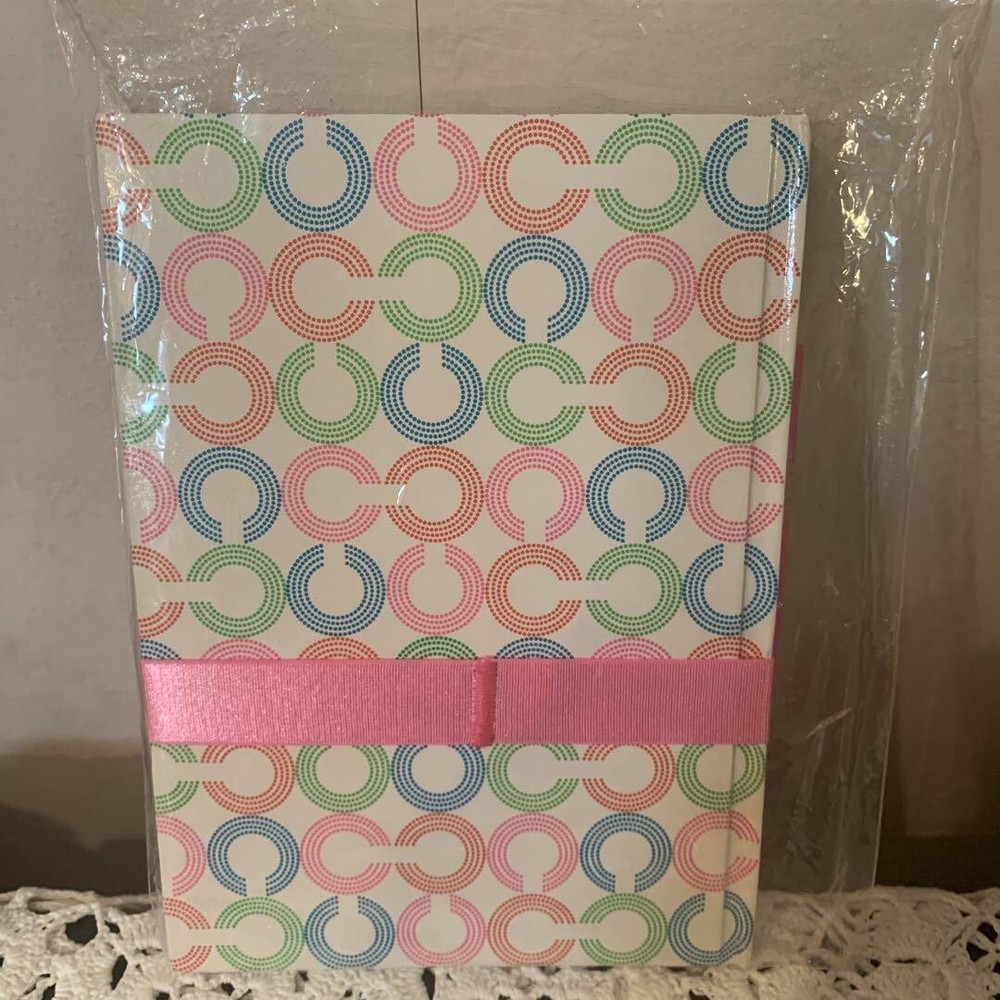 Coach Notebook white pink Auth New