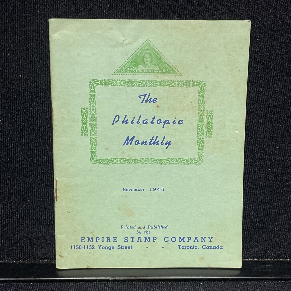 Philatopic Monthly Empire Stamp Company Collectors Booklet Vintage November 1946