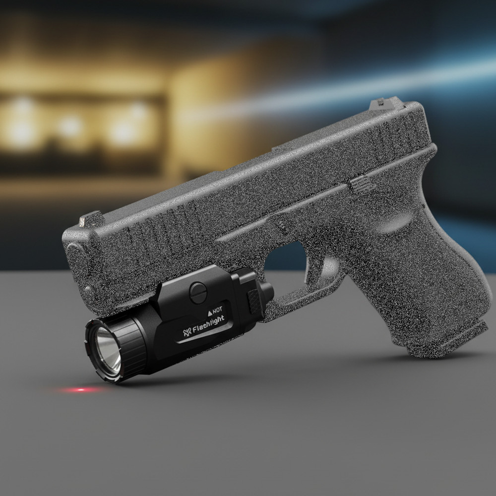 Tactical 800Lumen Flashlight Upgrade LED Compact Rail Mounted Handgun Flashlight