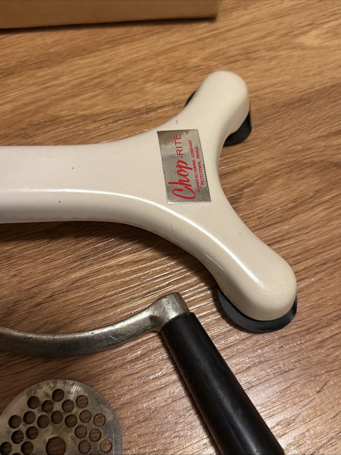 Chop-Rite MFG #1 Meat & Food Chopper Clampless Counter Top Tool In Box USA Made