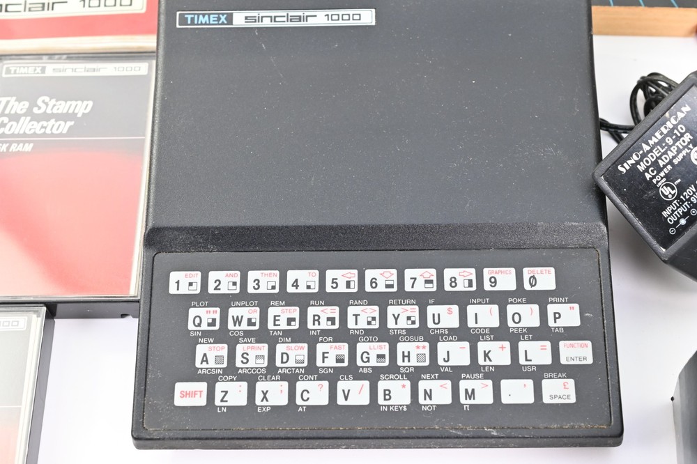 Timex Sinclair 1000 Bundle 16K RAM Tapes Books Untested 1982 PC