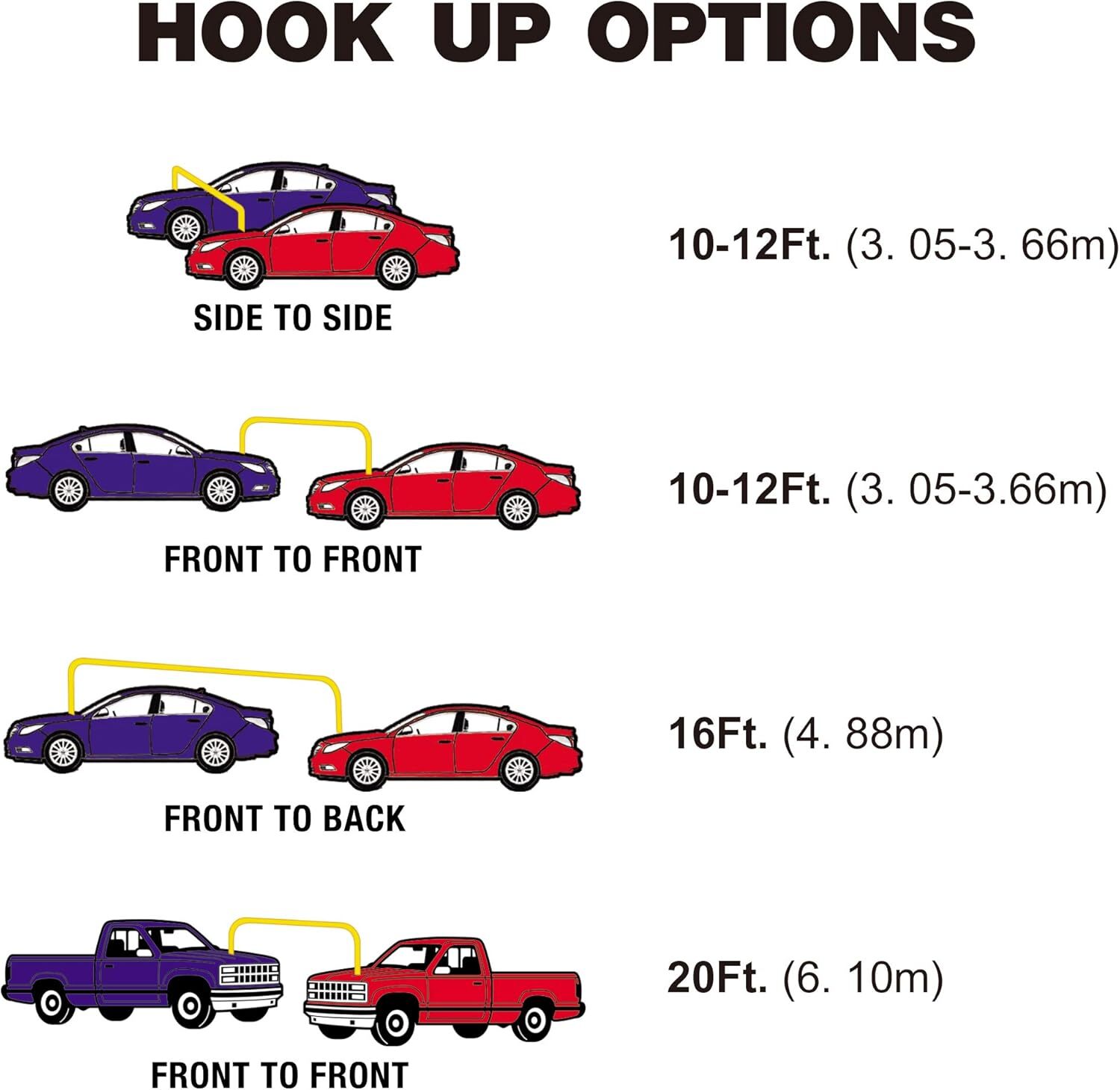 CARTMAN 4 Gauge 20 Feet Jumper Cables with Carry Bag
