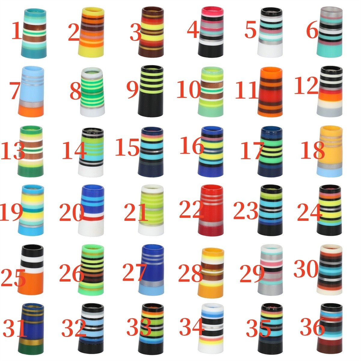 10pcs 36 Color Choice Golf Ferrules .355 for Iron Wedge Club Shaft Fit All Brand